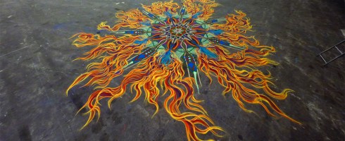 Picturi spontane pe nisip cu Joe Mangrum