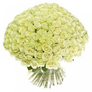 Buchet din 101 de trandafiri albi